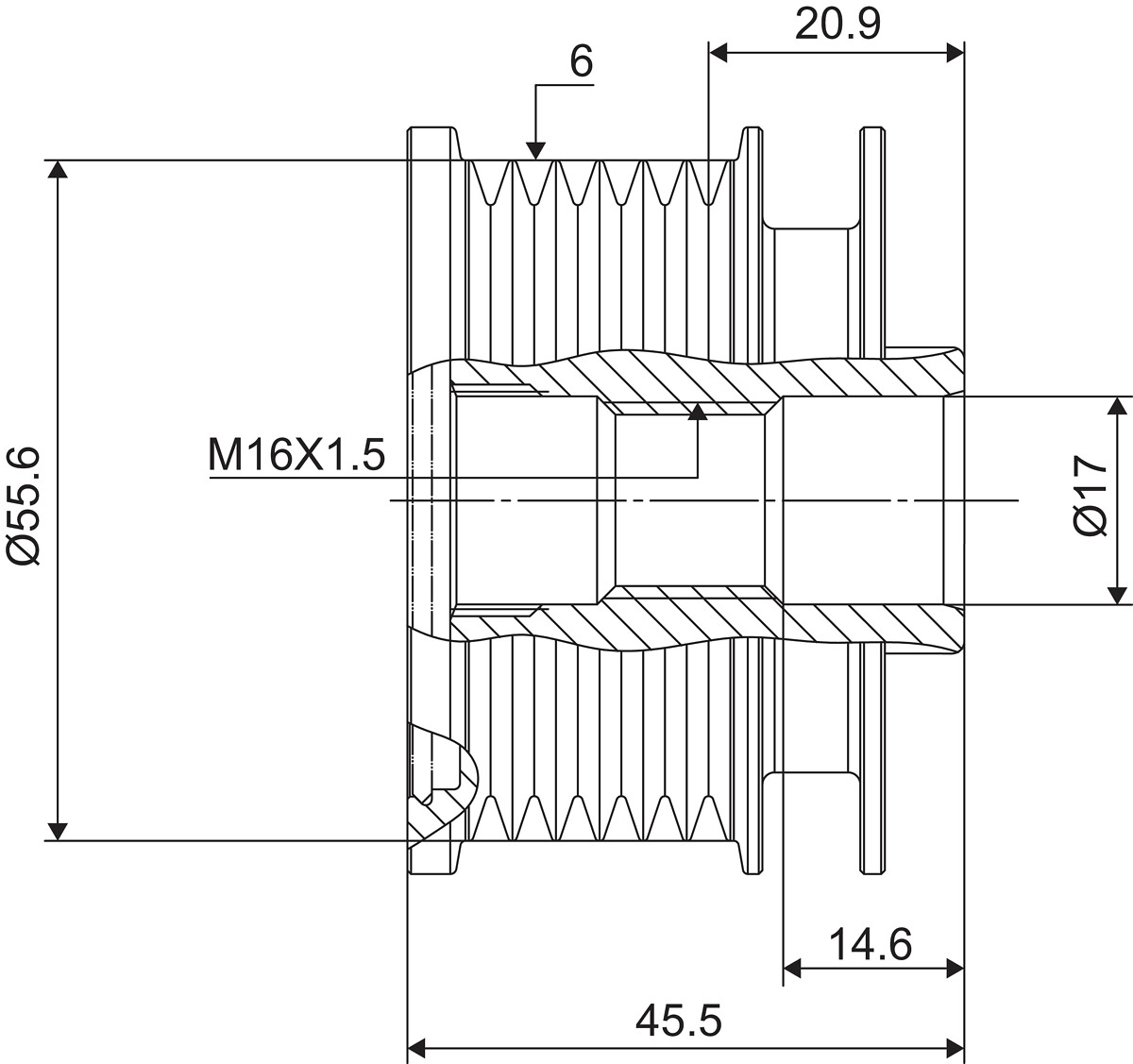 DISPOSITIVO RUOTA LIBERA ALTERNATORE